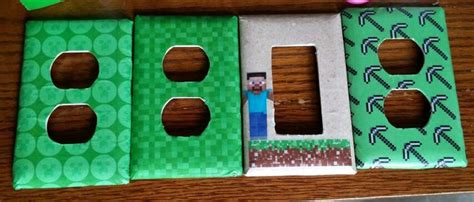 Minecraft Switch Plates For Light Switch And Outlets Printed The Paper