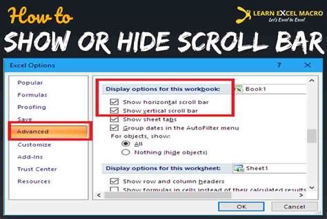 How To Disable Or Hide Scrollbars In Excel Using Excel Macros