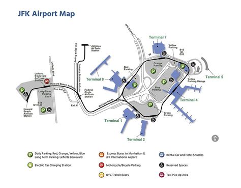 JFK Terminal 1 Parking Map