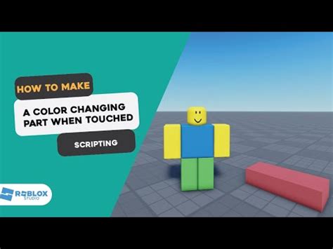 How To Make A Part Change Color When Touched Roblox Studio YouTube