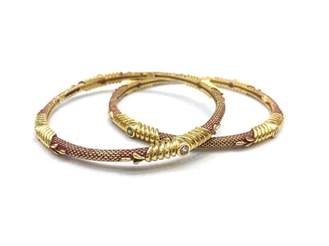 Pankh Brass Golden Bangles Set Br Buy Pankh Brass Golden Bangles