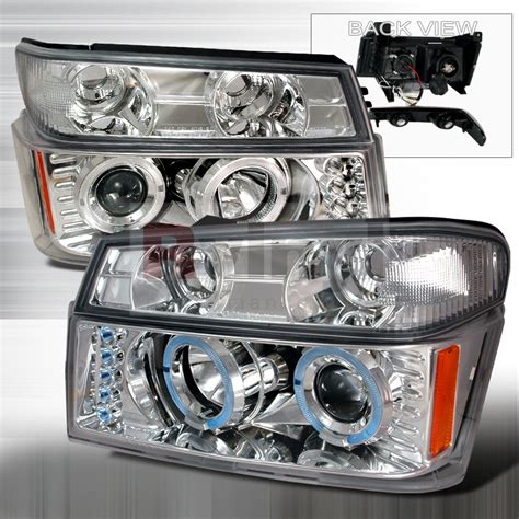 Spec D Tuning Gmc Canyon Led Halo Chrome Projector Headlights