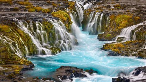 Wodospad Bruarfoss Na Rzece Bruara