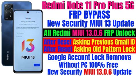 Redmi Note Pro Plus G Frp Bypass New Security Miui Update