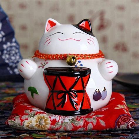 Japansk Heldig Kat Maneki Neko Kanka Japan