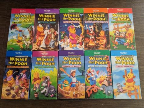 Lot Of Winnie The Pooh Walt Disney S Vhs Cassette Tapes Off