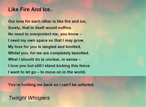 Fire And Ice Poem Twilight