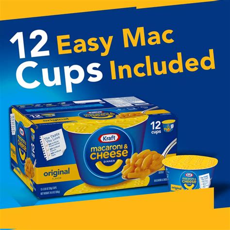 Kraft Original Macaroni And Cheese Easy Microwavable Dinner 12 Pk Openbax