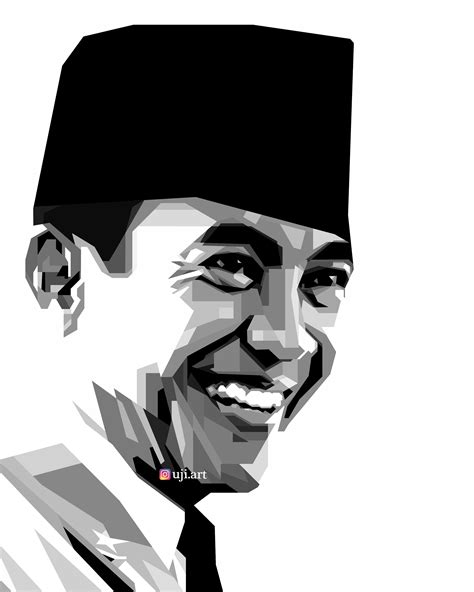 gambar ir soekarno hitam putih  koleksi gambar
