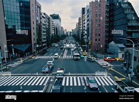 Main Road In Tokyo City Japan Stock Photo Royalty Free Image