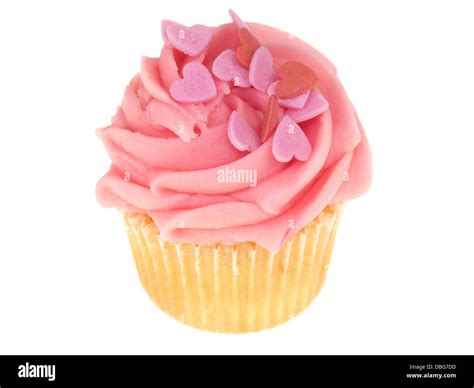 Decorated And Iced Sponge Cup Cake Desserts Stock Photo Alamy