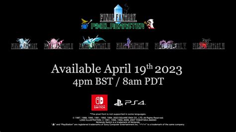 Final Fantasy Pixel Remaster dropping on Switch and PS4 on April 19 : r ...