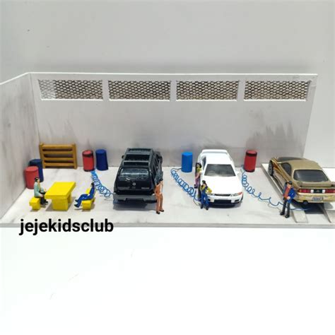 Jual Diorama Miniatur Bengkel Tempat Cuci Mobil Car Wash Miniatur