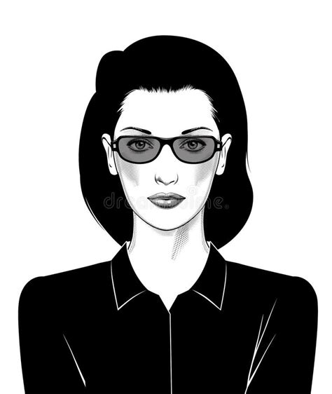 Retrato De Una Mujer De Negocios Jefa Ilustración Del Vector