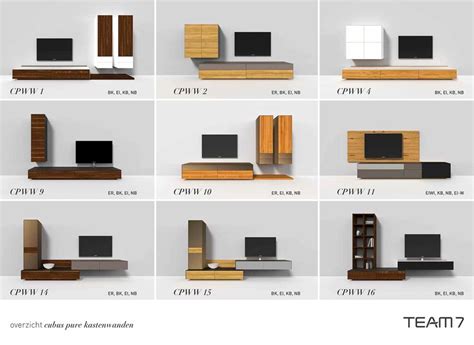 Planningsvoorbeelden Voor De Cubus Pure Woonwand Van Team Solid Wood