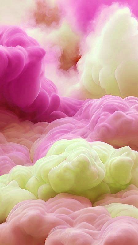 Cotton Candy Clouds ☁️🍬🍭 Pink And Green Wallpaper Green Aesthetic