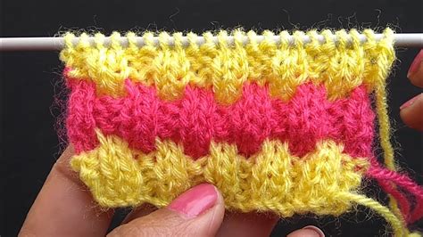 Two Colours Knitting Pattern YouTube