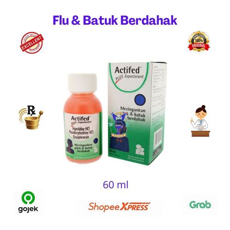 Jual Actifed Plus Expectorant Sirup Hijau Ml Shopee Indonesia