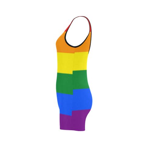 Gay Pride Rainbow Flag Stripes Classic One Piece Swimwear Model S03