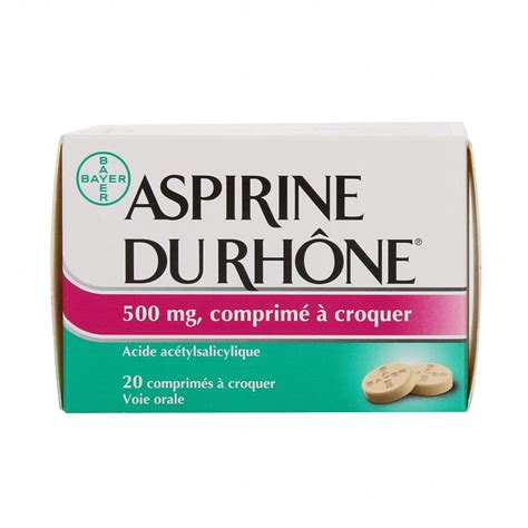 Aspirine du rhône 500 mg boîte de 20 comprimés Médicament conseil