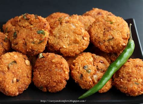 Chana Dhal Masala Vadai Deep Fried Lentil Snack Indian Food