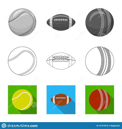 Vector Design Of Sport And Ball Icon Set Of Sport And Athletic Stock