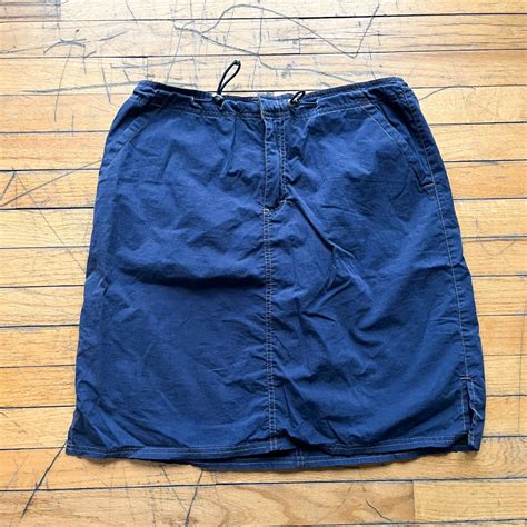 Gloria Vanderbilt Womens Navy Skirt Depop