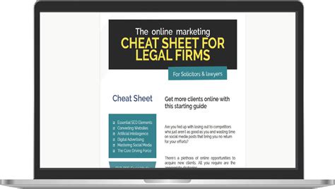 Online Marketing For Lawyers Free Cheat Sheet