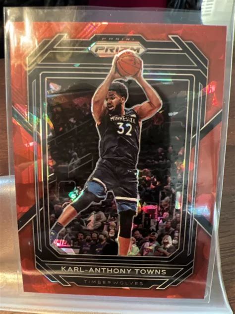 Panini Prizm Karl Anthony Towns Glace Craqu E Rouge