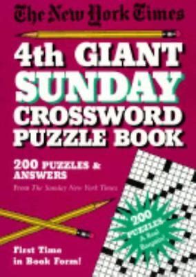 New York Times 4th Giant Sunday Crossword Puzzle Book (Spiral Bound ...