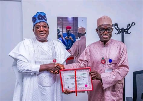 Lalong Receives Certificate Of Return May Resign As Tinubus Minister