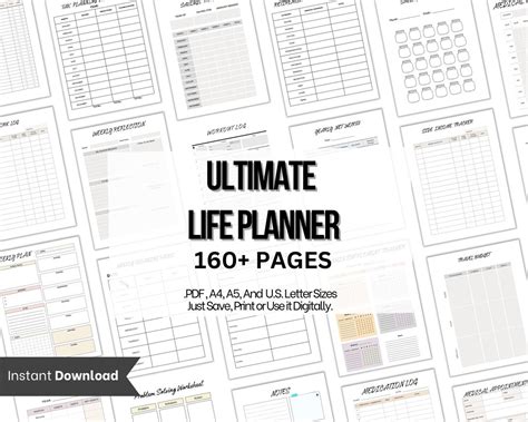 Printable Life Planner Life Planner Printable Life Organizer Bundle