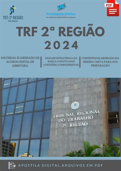 Provimento Efetivo Concursos Apostila TRF 2ª Região Analista Área