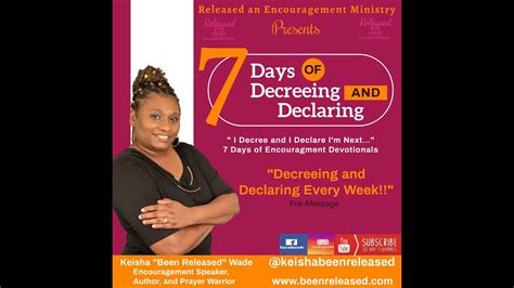 Decreeing And Declaring Every Week Youtube