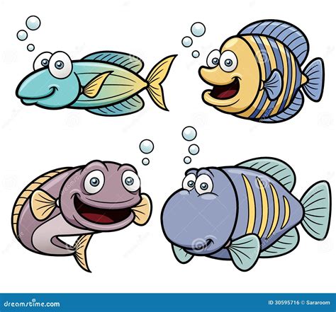 Sea Fish Set Stock Vector Illustration Of Whale Summer