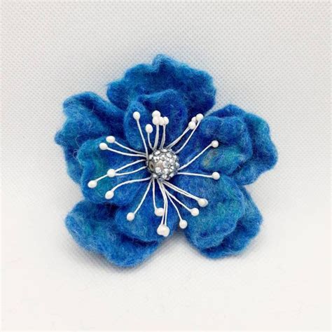 Felt Flower Pin Etsy