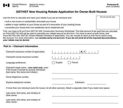 Ontario New Housing Rebate Form 2023 Printable Rebate Form