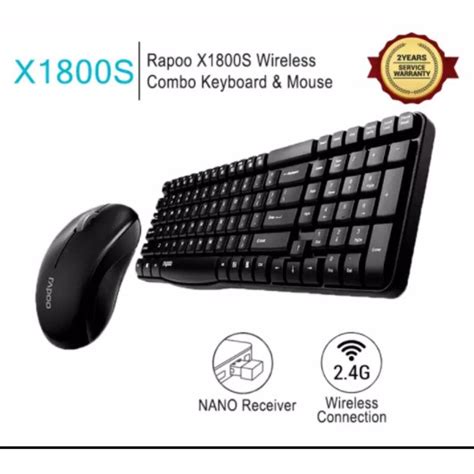 คีย์บอร์ดไร้สาย 2in1 Wireless Rapoo X1800s Black Shopee Thailand