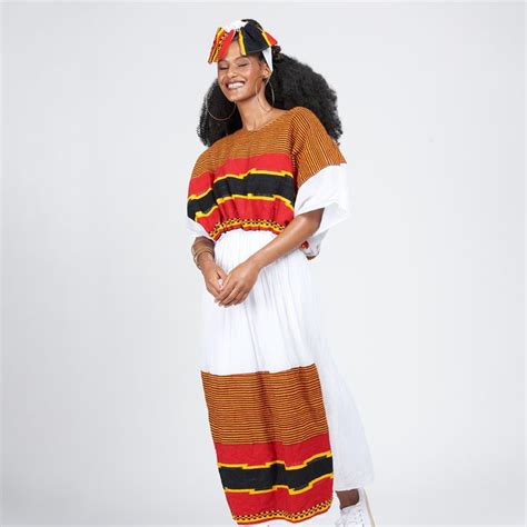 Meri Wolaita Ethiopian Clothing Traditional Outfits Scarf Display