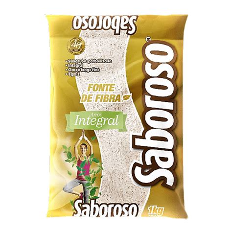 Arroz Saboroso Parboilizado Integral Tipo 1 1Kg Supermercado Santo