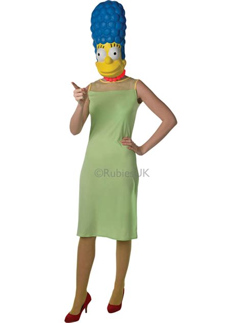 Adult The Simpsons Marge Simpson Outfit Fancy Dress Costume Mask