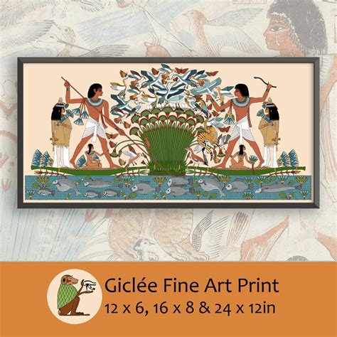 Ancient Egyptian Reproduction Unframed Giclee Art Print Nebamun Hunting