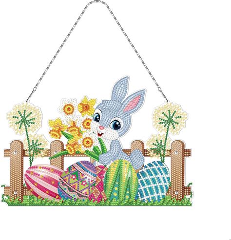 Amazon De RAILONCH Ostern Kranz Ostern Niedlich Hase 5D DIY Diamond