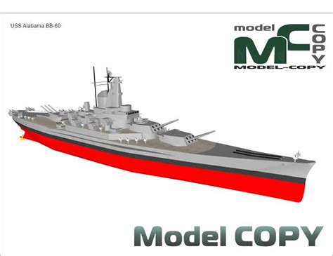 USS Alabama BB 60 3D Model 67938 Model COPY Default