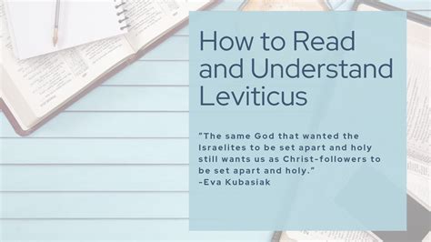 How to Read and Understand Leviticus