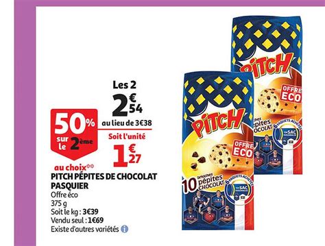 Promo Pitch Pepites De Chocolat Pasquier Chez Auchan Direct Icatalogue Fr