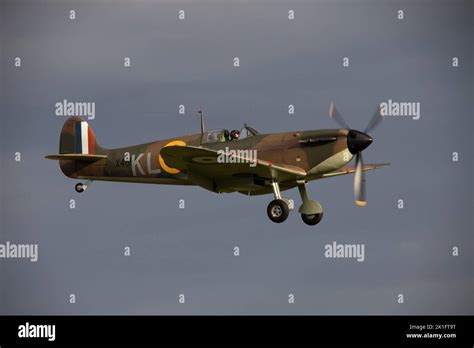 Supermarine Spitfire Mk Ia N G Cfgj Landing At Dusk After It S