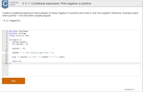 Solved Challenge 3 11 1 Conditional Expression Print Ne