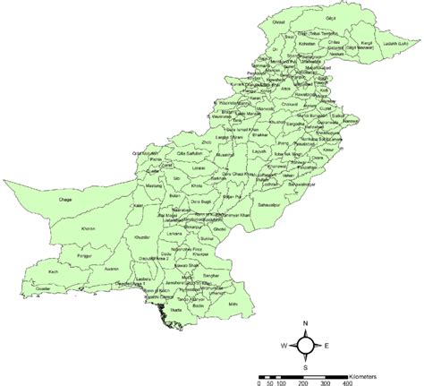 Pakistan Map With Provincial Boundaries