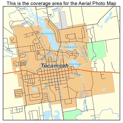 Aerial Photography Map of Tecumseh, MI Michigan